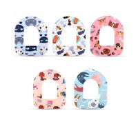 25pcs Patchs Adhésifs pour Omnipod 5, Patch de Moniteur de Glycémie avec Couvercles Capteur Trou Patchs de Capteur Cgm Patch Moniteur Glycémie pour Animaux Mignons(Animaux Mignons)