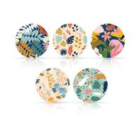 25pcs Patchs de Capteur d'Été, Patchs Adhésifs Médicaux à Thème de Feuilles d'Été 5 Styles d'Autocollants Adhésifs Imperméables Compatibles avec Libre 2 et Libre 3