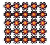 25pcs Puces LED, Perles De Lampe 3W Puces De Diode D'émetteur LED Haute Puissance Pour les Appareils D'éclairage De Bricolage(660NM-Rouge)