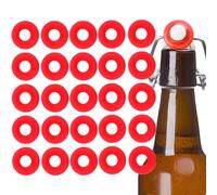 25pcs rouge joints en silicone Grolsch pour Swing Flip Top Bottle Accueil bière Brew bière joints Joints en caoutchouc de silicium Grolsch Cap Swing Top Joint Rondelle Joint