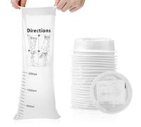 25PCS Sacs Jetables de Vomi,Sacs à Vomissements Blanc de 1500ml,Sac à Vomir Haute Densité avec Bouton-Pression,Parfait pour le Mal du Matin, Les Enfants, La Femme Enceinte