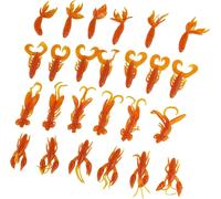25pcs Silikon Langusten -Wurmköder für Karpfenbassfischen (Orange)