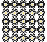 25PCS Source de lumière LED à puce intégrée haute luminosité Ampoule Spot Bead Blanc 20000-25000K