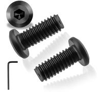 25Pcs Vis M6X16 mm Vis Noire Tete Plate A2 V2a Boulon M6 Vis Inox Tete Plate Cylindrique Vis Allen avec Clé Hexagonale convient Aux Appareils MéNagers Machines Industrielle