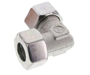 25S Acier zingué Coude 90 degrés Anneau de coupe 400 Bar DIN 2353