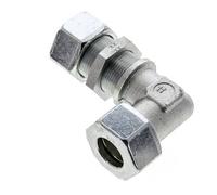 25S Acier zingué Coude de coupe Raccord de cloison 400 bar ISO 8434-1