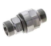 25S & G1'' Acier zingue Joint tournant à bille Raccord coupant à filetage mâle DN 20350 bar NBR ISO 8434-1