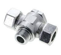 25S & M33x2 Te en acier zingue Raccord de coupe à joint tournant avec filetage mâle 250 bar ISO 8434-1