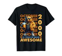 25th Birthday Bear Legends October 2000 25 Years Old Mens T-Shirt