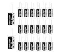 25V 220µF 50/60HZ Condensateurs électrolytiques,Aluminium Electrolytic Capacitors,6x12mm,Capacitors 220uF 25V Convient à une variété d'applications électroniques 20pcs