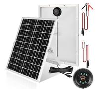 【25W 18V Panneau Solaire Kit】DERUXI Chargeur Solaire 25W Set: 25W Panneaux Solaires avec Régulateur de Charge Ultra intégré PWM+Support Réglable+2 Paires SAE Câble, pour Batterie GEL, AGM, Lithium 12V