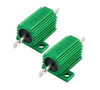 25W 60K Ohm vert aluminium logé résistances bobinées 2 pièces (25W 60K Ohm vert aluminium logé résistances bobinées 2 pièces Composants consommateurs d'énergie