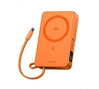 25W Batterie Externe 10000Mah Câble Usb C Pd 30W Compatible Avec Magsafe Iphone 17 16 15 14 13 12 Air Plus Pro Max Power Bank(Orange