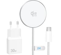 25W Chargeur Induction San Fil Qi pour Magsafe iPhone 16 17 18 Pro Max Plus | Avec 30W USB C Chargeur pour iPhone Duo 17 Air 17e 16e 15 14 13 12 Pro Max Magnétique Charge Rapide Wireless Charger 2M