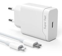 25w Chargeur Rapide Compatible Avec Iphone 14, 14 Pro Max, 14 Plus, 13, 12, 11, 25w Prise Secteur Type C Avec Cable 1,5m[Cha8220624]