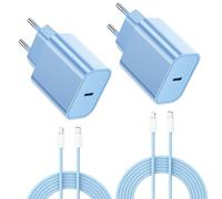 25W Chargeur Rapide for iPhone, 2PCS Chargeur Rapide for iPhone 14/14 Plus/14 Pro/14 Pro Max/13/12/11/SE/X/XS/XR SE 8 7 6, USB C Prise et 2M Cable Secteur C-to Lightning Mural Alimentation Adaptateur