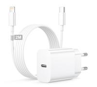 25W Chargeur Rapide iPhone avec Cable Lightning 2M, Prise Chargeur iPhone Rapide Chargeur USB C pour Apple iPhone 14 Pro Max/14 Plus/13 Mini/12/11/SE/XR/X/8