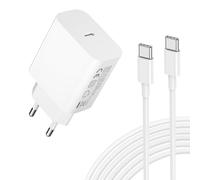 25W Chargeur Type C Charge Rapide pour Samsung Galaxy A15/A16/A54/A55/A35/A25 5G/S24/S23/A22/S22/S21/S20 FE Téléphone Portable Prise USB-C Adaptateur Secteur avec Type-C Cable