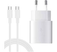 25W Chargeur USB C pour Samsung + Câble USB C - USB C 1m Chargeur Rapide Compatible avec Samsung Galaxy S25 S24 S23 etc - TECHTA
