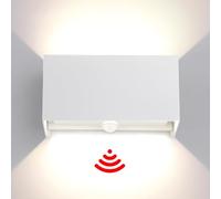 25W LED Applique Murale Exterieur Interieur Lumière Avec Détecteur de Mouvement Crépuscule Lampe murale extérieures IP65 Étanche Moderne Blanc 4000K Applique aluminium Réglage de l'angle d'éclairage