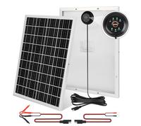 【25W Panneau Solaire 18V Kit】DERUXI Chargeur Solaire 25W 18V Mono Set: 25W Panneaux Solaires Intégrant Régulateur de Charge PWM+2 Paires de SAE Câble,Charge PV Kit pour Batteries GEL, AGM, Lithium 12V