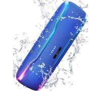 25W Portable Bluetooth Speaker,IPX7 Waterproof,Bluetooth 5.3 Wireless Speaker with Lights,Stereo Pairing,Built-in Microphone,24 Hours Playtime for Party,Pool,Home,Outdoor.