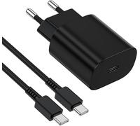 25w Samsung Usb C Charger Ultra Fast Charging For Samsung Galaxy A13 A14 A54 5g S20 S22 S23 S21 S10 S9 /S20 Fe/Ultra/A52/A53/A41/M52/M54, With 2m Charging Line Black