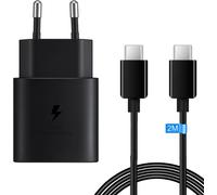 25w Super Charge Rapide Usb C Chargeur Avec Câble 2m Pour Samsung Galaxy A55 5g A54 A53 A52 A35 A34 A33 A25 A23 A16 A15 A14 A05s A04s, S25 S24 S23 S22 S21 S20 S10, M55 M53 M34 M33 M15, Tab A9 Tab A8