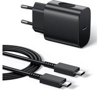 25w Usb C Fast Charge Charger For Samsung Galaxy S24/S23/S22/S21 Ultra/S20/S20+/Note 20/10/9/8/A73/A53/A52/S10/S9/Z Flip/Z Fold/Tab And 2m Cable, Ubsc Wall Power Supply Socket Black