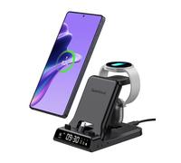 25W USB C Station de Charge Rapide pour Samsung Galaxy S25/S24/Z Flip 7/Z Fold 7/A54/A35/Écouteurs USB C, Support de Charge Pliable 3-en-1 pour Galaxy Watch 8/8 Classic/7/Ultra/FE/6, SwanScout 701S