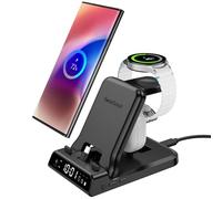 25W USB C Station de Charge Rapide pour Samsung Galaxy S25/S24/Z Flip 7/Z Fold 7/A54/A35/Écouteurs USB C, Support de Charge Pliable 3-en-1 pour Galaxy Watch 8/8 Classic/7/Ultra/FE/6, SwanScout 701S
