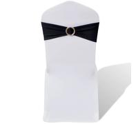 25x Bandes de Chaise Décoratives Extensibles Couverture Housse Mariage vidaXL