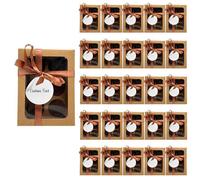25x Boîtes en Carton pour Brigadeiros,Cupcakes,Petits Gâteaux et Chocolats 115x85x40mm avec Autocollant personnalisable et