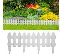 Bordures de pelouse - vidaXL - 25 pcs - Blanc - 10 m - PP