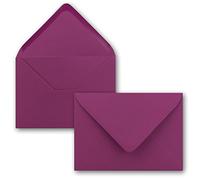 25x enveloppes C6 - couleur: amarena (rouge rose) - 11,4 x 16,2 cm - fermeture: gommée - pour papier A4, A5, A6 et pour invitations, salutations et lettres - FarbenFroh by GUSTAV NEUSER