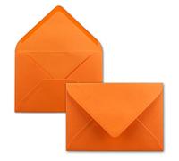 25x enveloppes C6 - couleur: orange - 11,4 x 16,2 cm - fermeture: gommée - pour papier A4, A5, A6 et pour invitations, salutations et lettres - FarbenFroh by GUSTAV NEUSER