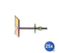 25x Fischer Goujon A Papillon Kd 6 Avec Barre Et 2 Dés MM 16 Vis M 6X100