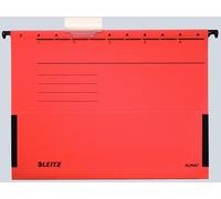 25x Leitz 1986-00-25 Pochette à suspendre ALPHA® - avec grenouilles sur le côté, carton recyclé, rouge
