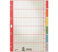 25x LEITZ 4350-00-85 Intercalaires en carton extra-fort blanc A4 6 pcs. gris