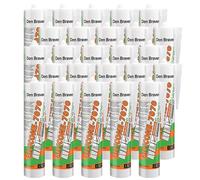 25x Mastic silicone neutre bâtiment 7070 Plus noir 300ml DEN BRAVEN