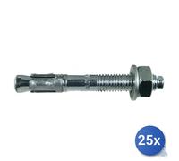 25x Maurer Cheville Ancrage En Acier Avec Écrou MBN 12/30 12X110 Gris