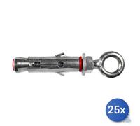 25x Maurer Tassello Ancrage Acier Avec Anneau Gris MLM-O 8 MLM-O