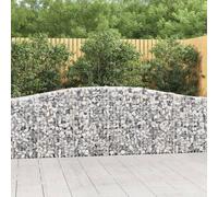 Vidaxl Paniers À Gabions Arqués 15 Pcs 400x30x80/100 Cm Fer Galvanisé