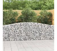vidaXL 8x Paniers à Gabions Arqués Cages à Gabions Arquées Murs de Gabion Barrières de Jardin Terrasse Extérieur 3145819 Gris G