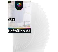 25x Protege Cahier A4 Transparent - Couverture Cahier 21x29,7 Pour L'école & Le Bureau - Protège Cahier A4 Transparent - Résistantes À La Déchirure & Imperméables - Protège-Cahiers