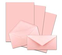 25x sets de papier à lettres A4 avec enveloppes DL - fermeture: gommée - couleur: rose - papier mat avec enveloppes - FarbenFroh by GUSTAV NEUSER