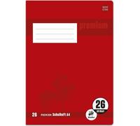 25x Staufen® 734010326 Cahier d'école Premium Linéature 26 quadrillé marge extérieure