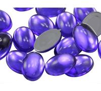25x18mm Violet .VT Flat Back Oval Acrylic Cabochons Rhinestones Plastic Gems Embellishments for Crafts, Costumes, Card Invitations, Jewelry, Cosplay - 20 Pcs
