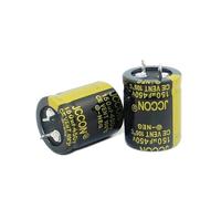 25x30mm 10pcs 450v 150uf black Audio Electrolytic Capacitor For Amplifier Low MQXFCZUX