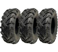 25x8.00-12 ATV Quad Tyres 6ply 14psi Wanda P377 Road Legal Tires 65J (Set of 3)